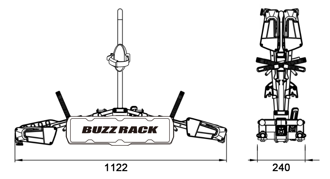 מנשא אופניים וו גרירה Buzz Rack Eazzy